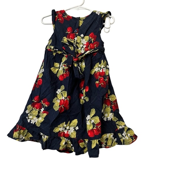 Janie and Jack blue sweet strawberry print dress sz 2T - Picture 2 of 3